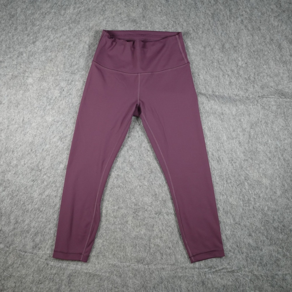 Lululemon Leggings Women 8 Purple Wunder Train High Rise Crop 23" Yoga‎ Run Gym
